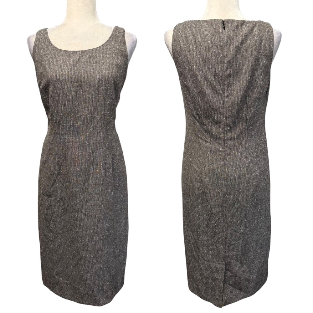 Lafayette 148 Sheath Dress Womens 6 Wool Blend Career Office Preppy Quiet Luxury